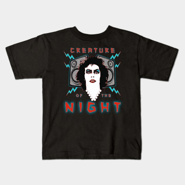 Creature of the Night Kids T-Shirt by Spilled Ink